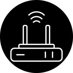Modem line icon style