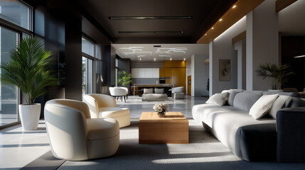 Advanced architectural visualization software incorporating artificial intelligence algorithms and automated design generation capabilities transform modern interior design workflo