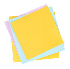 Stack of sticky notes with colorful sheets