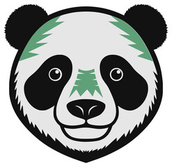 Cute Panda Face Illustration Transparent Design