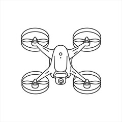 Modern drone line art for aerial photography and innovative technology projects, perfect for presentations, websites, and marketing materials