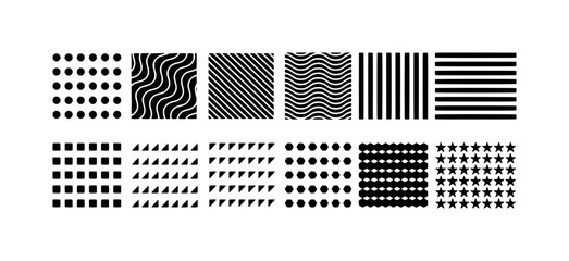Collection of Geometric and Abstract Patterns in Black and White