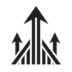 Abstract Arrow Growth Concept Symbolizing Success and Upward Trend Illustration