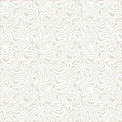 Organic Seamless Pattern Background, Abstract Beige Fluid Line Design, Modern Minimalist Decorative Wallpaper