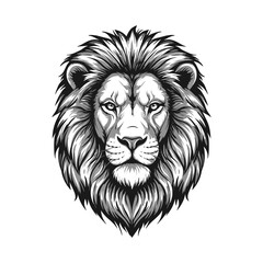 Majestic lion head with a striking mane, perfect for branding, logos, or powerful designs that demand attention and convey strength and regal elegance