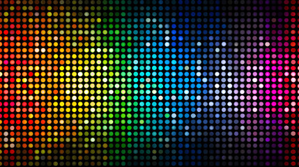 Led screen texture dots display light background.TV pixel pattern screen and videowall. Dot RGB TV background. Stock Illustration