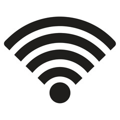 wifi signal vector icon silhouette  on white background