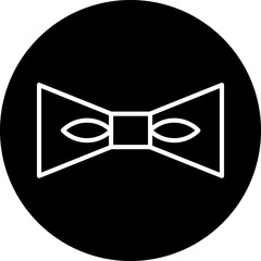 Naklejka premium Bow Line Icon Style