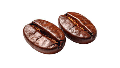 Coffee Beans Realistic Roasted Coffee Bean isolated on solid white background Png form