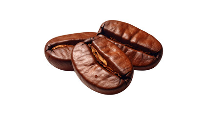 Coffee Beans Realistic Roasted Coffee Bean isolated on solid white background