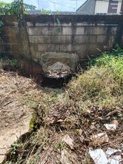 background of the collapsed water channel hole