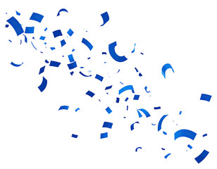 Abstract explosion of blue fragmented shapes against a black background