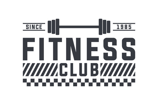 Fitness Gym Badge Club Design Illustration