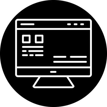 Website Coding Line Icon Style