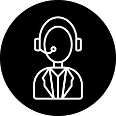 Customer Service Line Icon Style