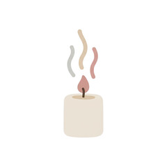 burning candle holder