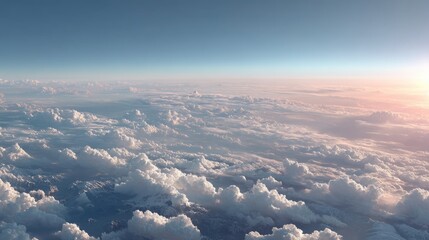 Cinematic View of Earth From Space with Horizon and Clouds Under Bright Sunlight
