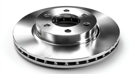 Brake disc on a white background.
