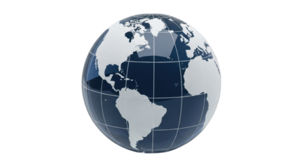 Isolated globe displaying the Americas for geography, education, and environmental themes
