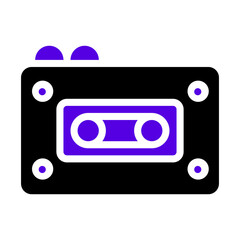 cassette icon two tone color