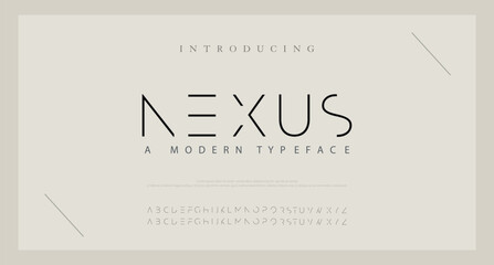 Minimal modern alphabet fonts. Typography minimalist urban digital fashion future creative logo font. vector illustration

