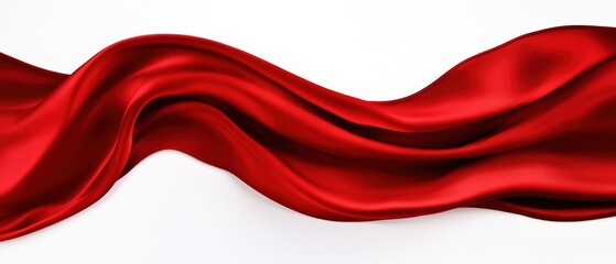 Smooth elegant wavy red silk material texture. background for banner and backdrop.