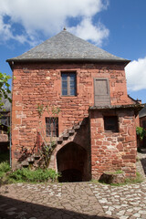 Vielle maison typique du village de Collonges la Rouge en Corrèze