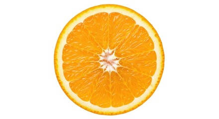 Fototapeta premium Bright Orange Slice Isolated on White Background