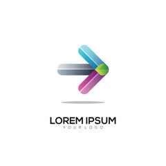 Logo illustration arrow gradient colorful style
