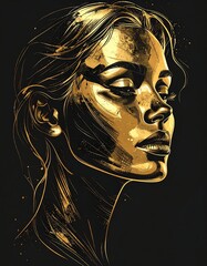 Golden woman portrait (1)