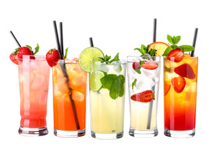 cocktail with ice and lime