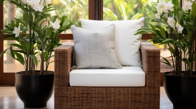Cozy chair in a serene setting