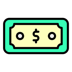 Cash vector icon stock illustration