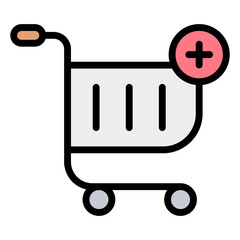 Add Shopping vector icon stock illustration