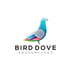 Dove colorful logo illustration