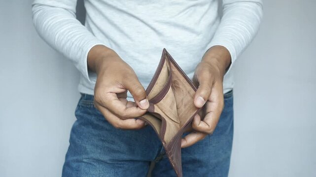 Empty Wallet 4k video footage