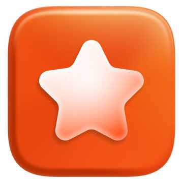 Star favorite rating 3D icon