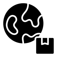 Global Delivery vector icon stock illustration