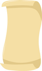 Curled Parchment: Antique Paper Scroll, Blank Tan Sheet for Message or Map