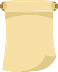 Rolled Parchment: Blank Scroll, Vintage Illustration.