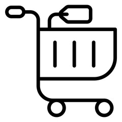 Shopping Cart vector icon stock illustration