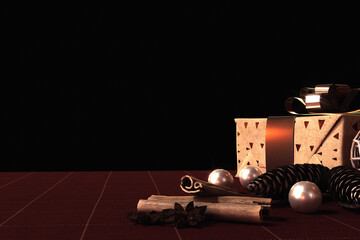 Christmas Stage Backdrop Gift Decorations Scene