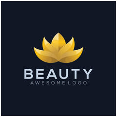 Obraz premium Lotus beauty color logo illustration