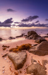 Fiji sea Sand Big stones vert