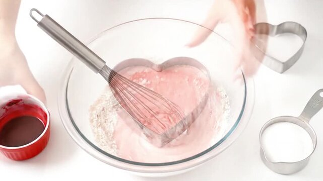 A tutorial on creating heart-shaped desserts for Valentine’s Day