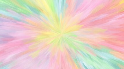 Fototapeta premium A vibrant abstract design radiates pastel hues, creating a cheerful and lively visual effect.