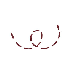 Minimalist Dotted Swirl Line Art Decoration Element