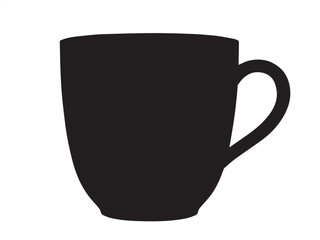 A simple black coffee mug, a versatile and empty ceramic cup, is isolated on a clean white background