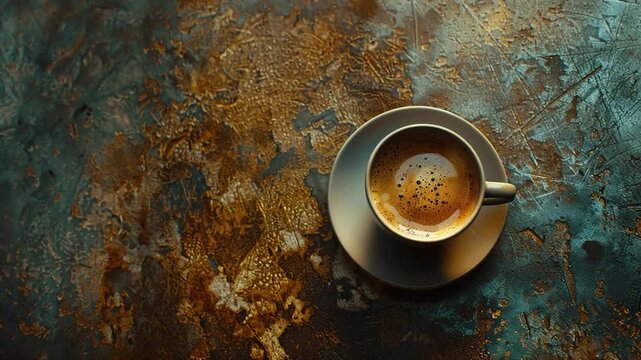 A cup of coffee sitting on a saucer, ready to be enjoyed