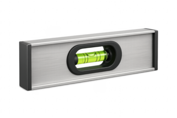 Spirit level showing horizontal balance and precision measurement